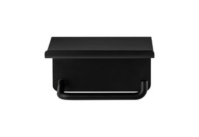 MODO Toilettenpapierhalter mit Ablage, Schwarz