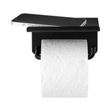 Blomus MODO Toilettenpapierhalter mit Ablage, Schwarz