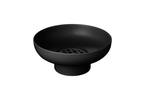 MIYABI Vase Schwarz niedrig