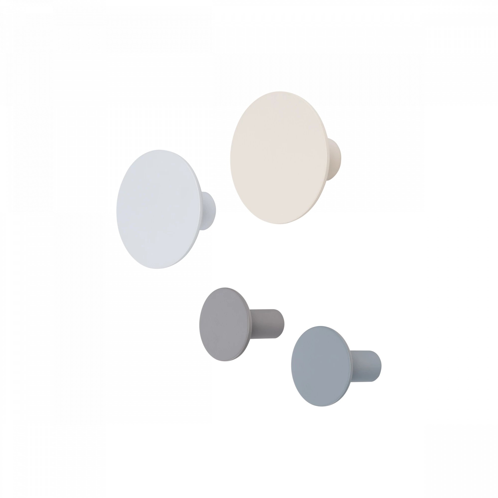 PONTO wandhaken (set/4) kleur Warm Grey - 66962