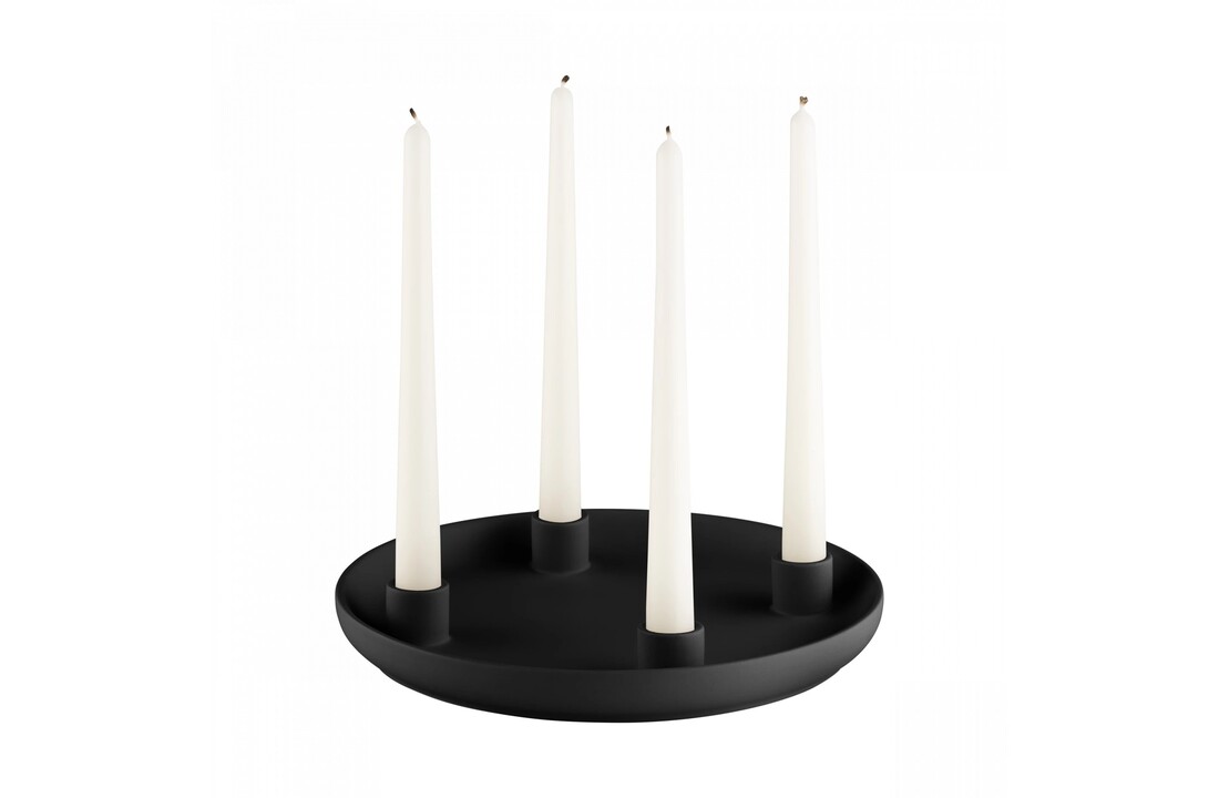 Blomus ADVENT Kerzenständer Ø27cm - Keramik - Farbe Schwarz (66707) -  Bath&Living | Tischläufer