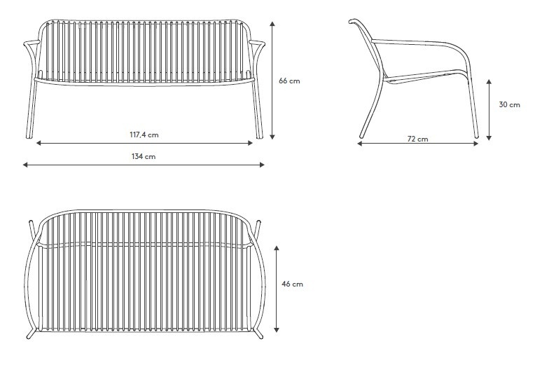YUA WIRE Gartenbank Seidengrau (62183)
