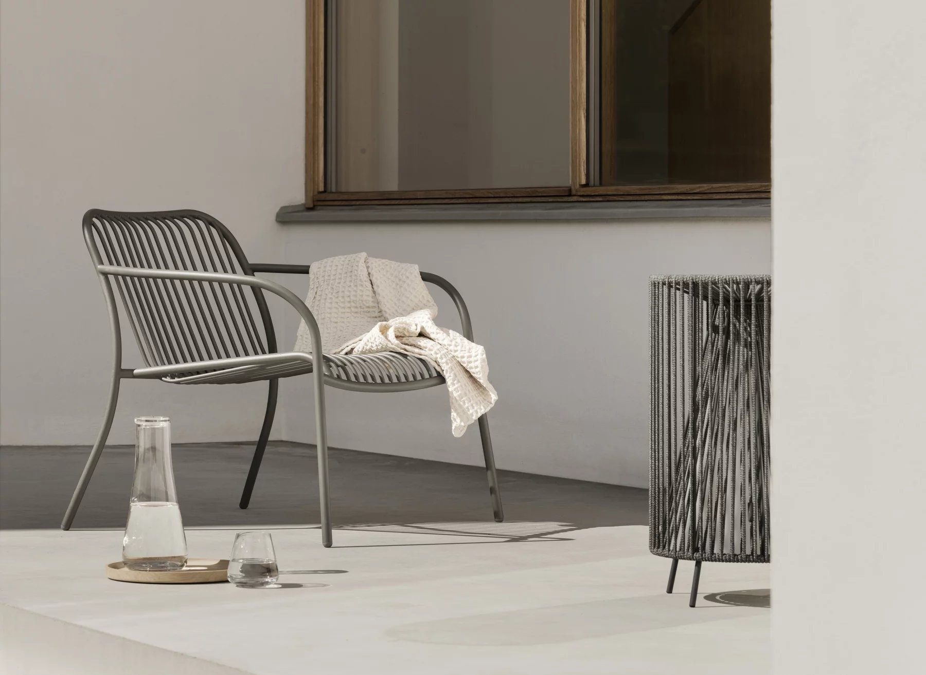YUA WIRE Lounge-Sessel Granitgrau (62182)