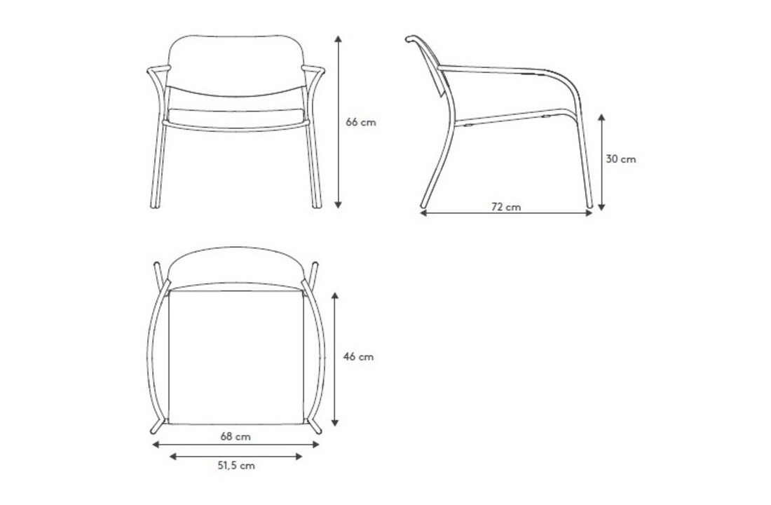 YUA WIRE Lounge-Sessel Granitgrau (62182)