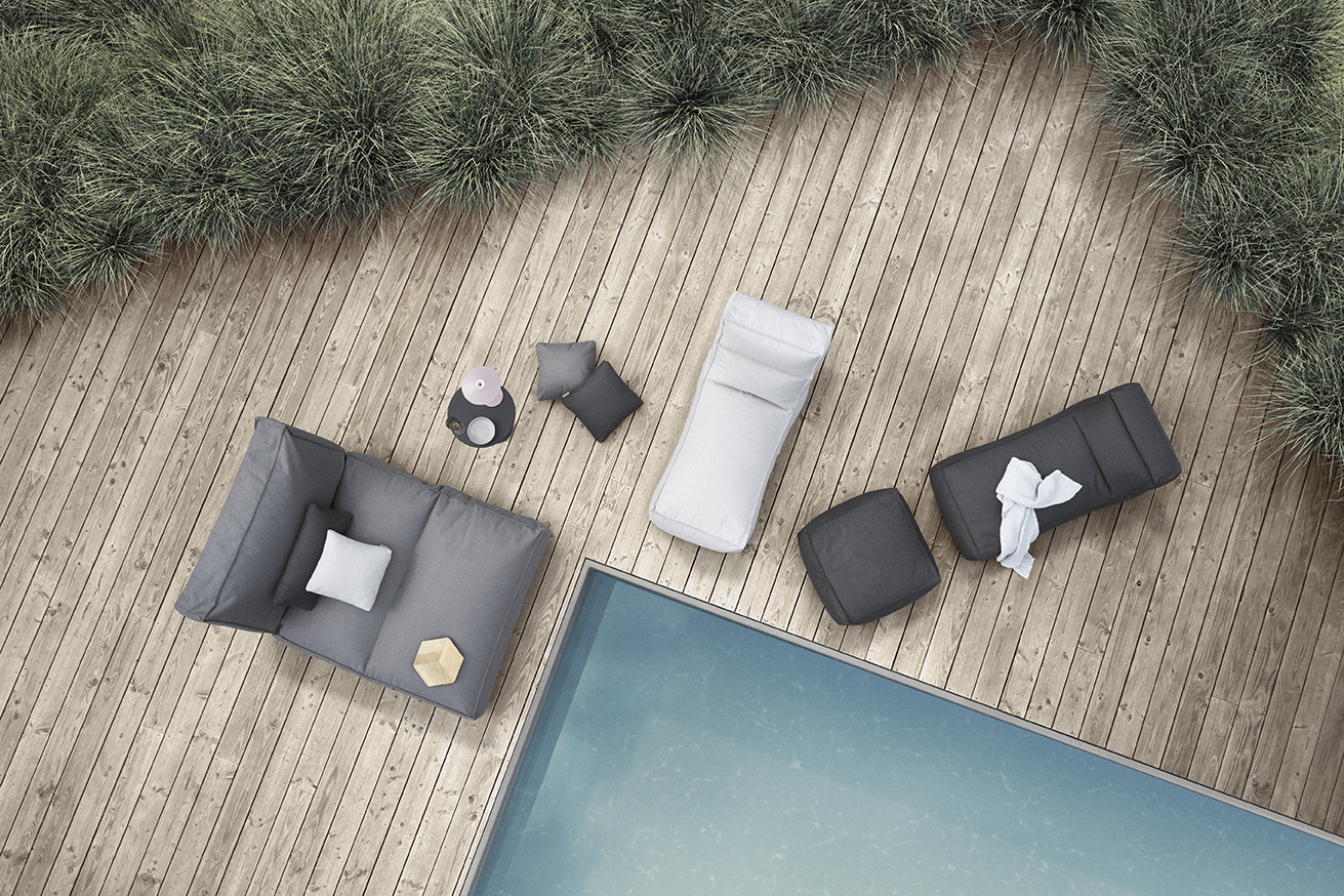 STAY cushion 70x30 cm color Stone (62012)