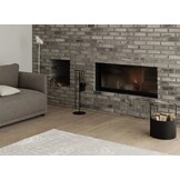 ASHI 5-piece standing fireplace set (brown oak) 66155