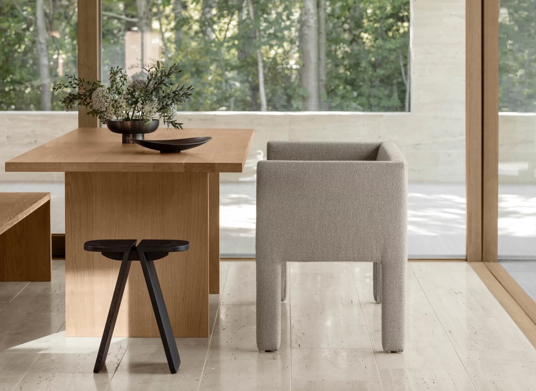 Blomus AVIO side table Black Oak 38 x 23 cm