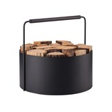 Blomus ASHI firewood basket black large