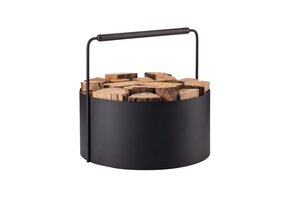 ASHI firewood basket black large