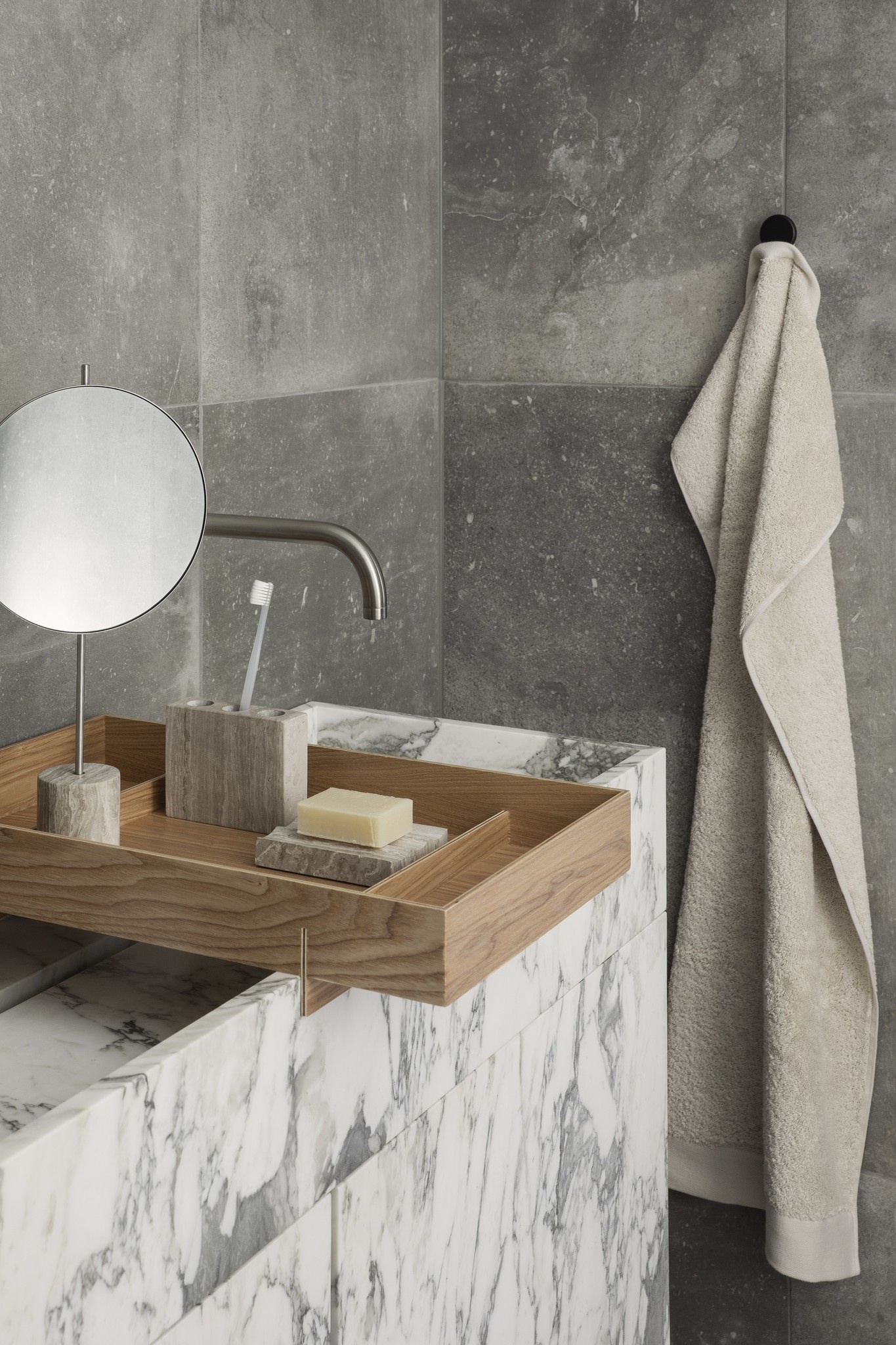 Badlaken RIVA 100x200 cm kleur Moonbeam 700 gr/m² (69249)