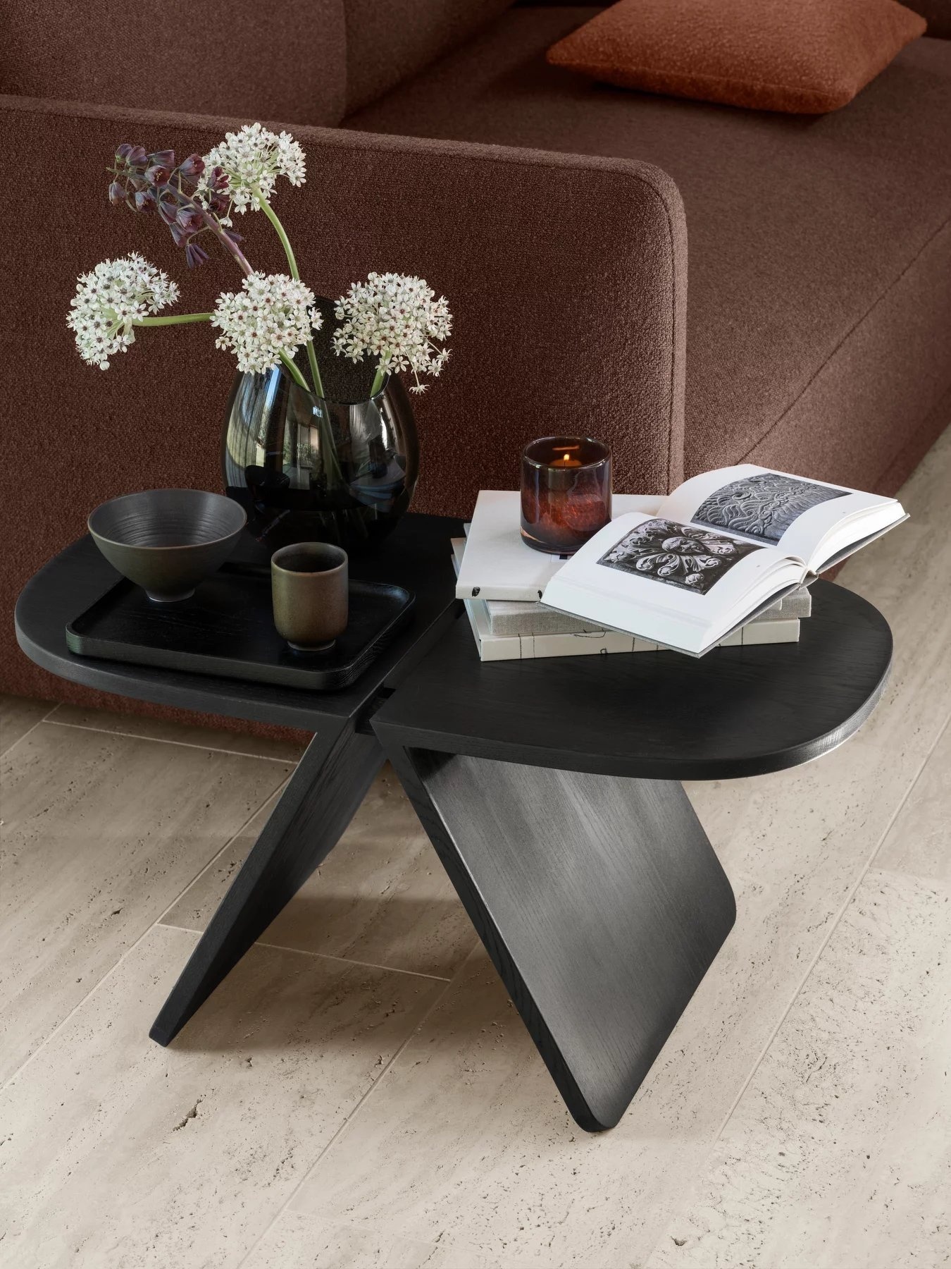 Blomus AVIO Couchtisch Schwarze Eiche 80 x 43 cm