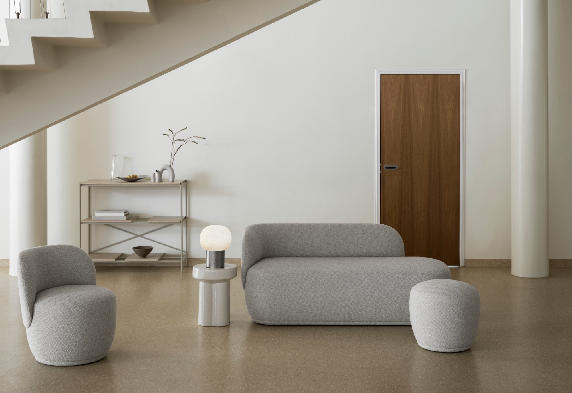 Blomus IRIS lamp Alabaster Gunmetal