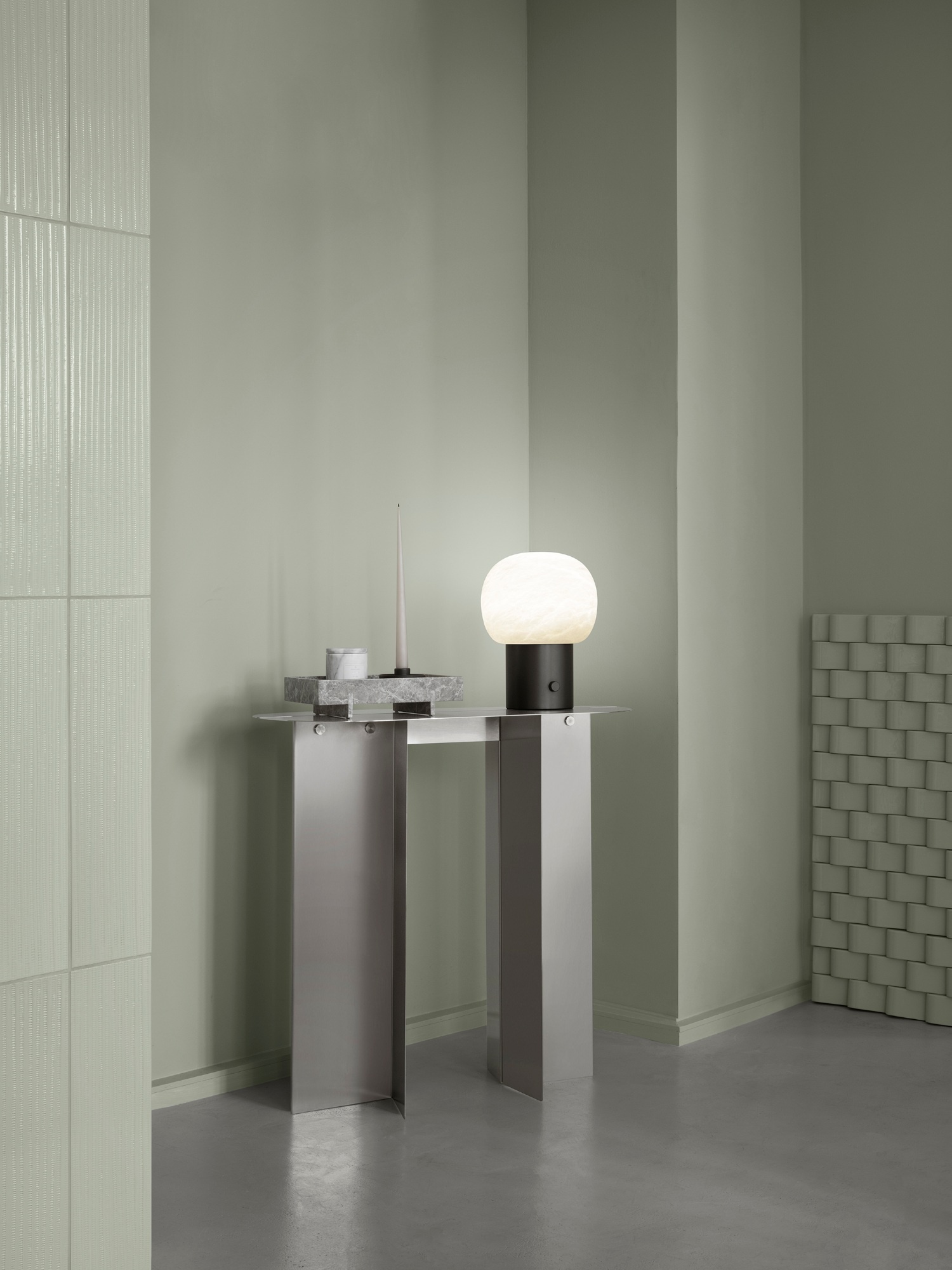 Blomus IRIS lamp Alabaster Gunmetal