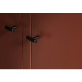 Blomus ROF Wandhaken / Türknauf gerade Schwarz (Set/2)