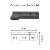 GROW Loungesofa D2 (Coal.6207.D2)
