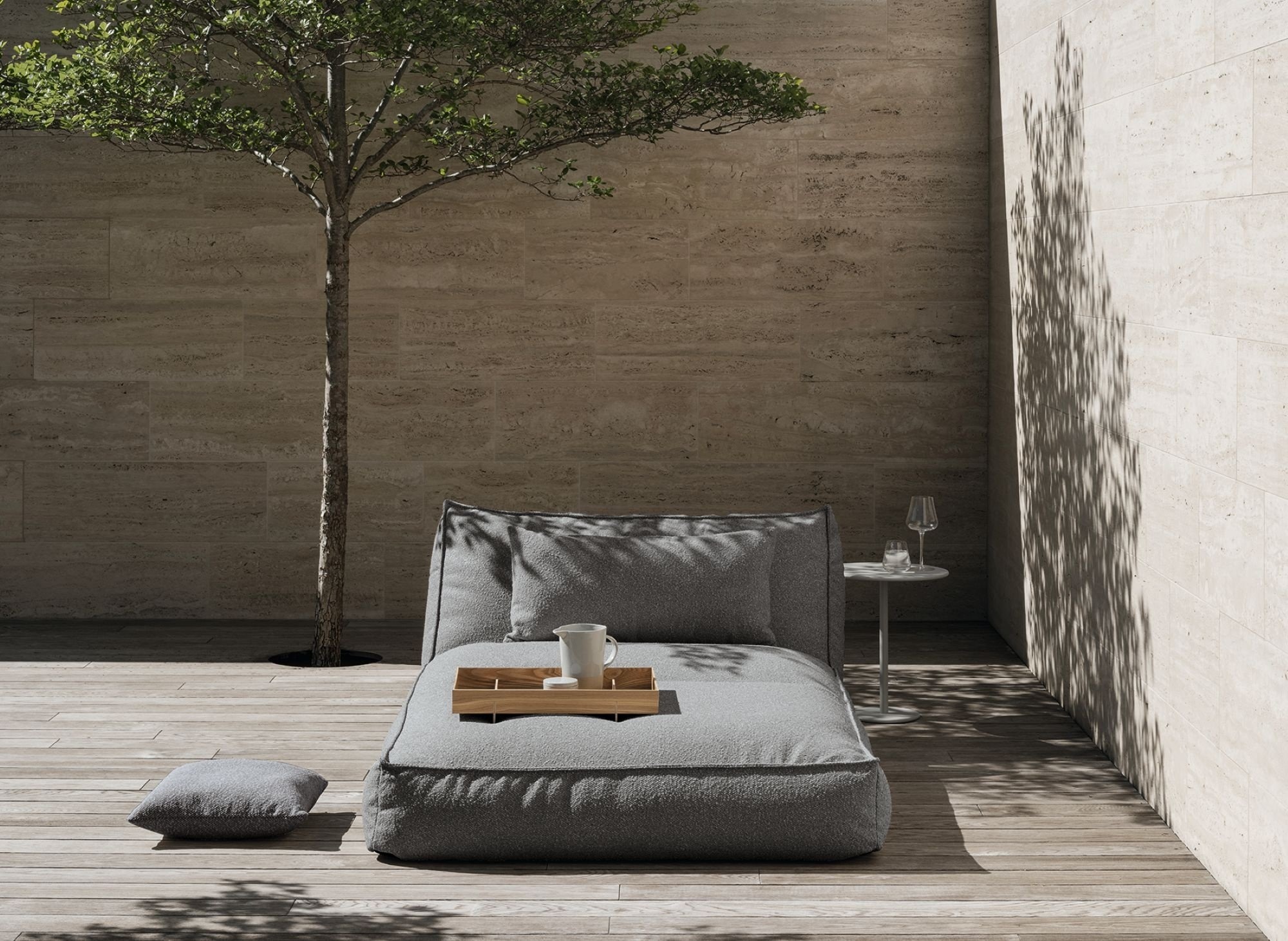 Blomus STAY Tagesbett Stone Bouclé