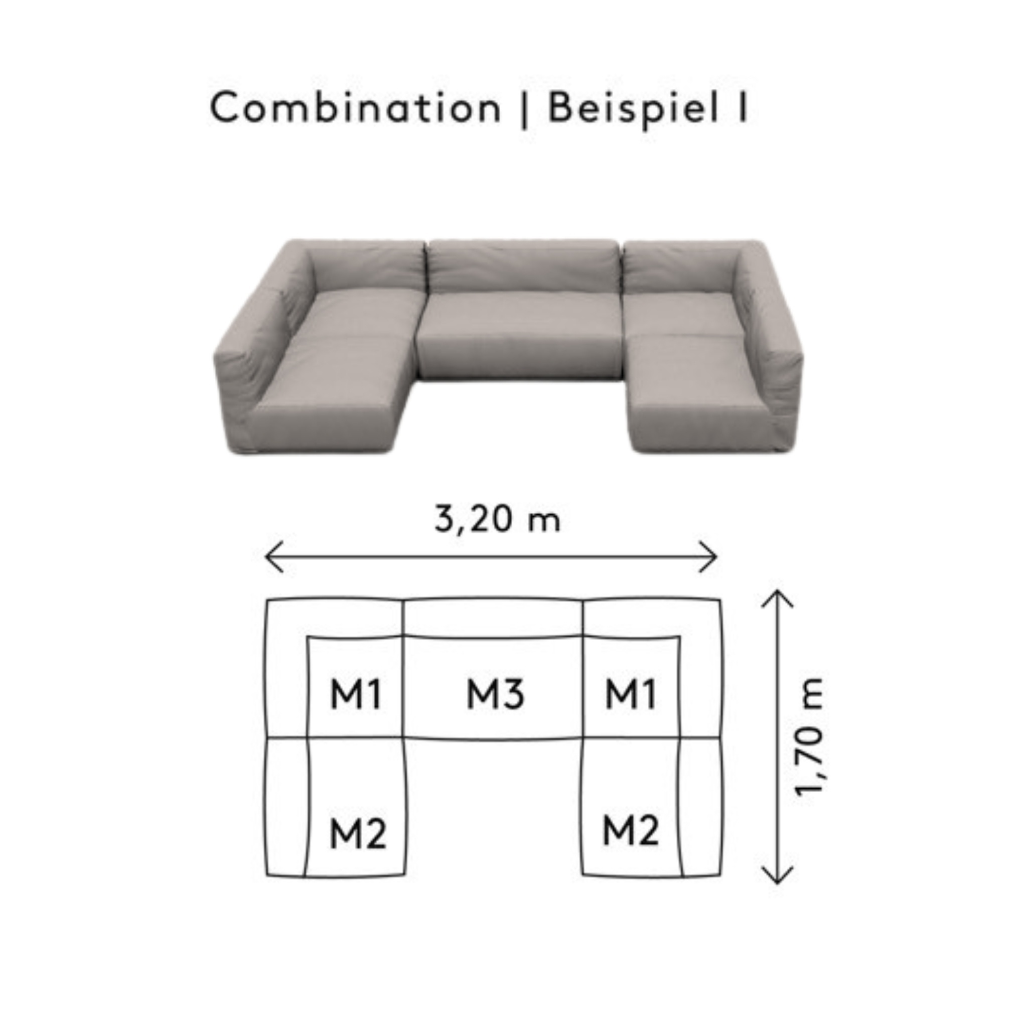 Blomus GROW lounge sofa I Earth Boucle