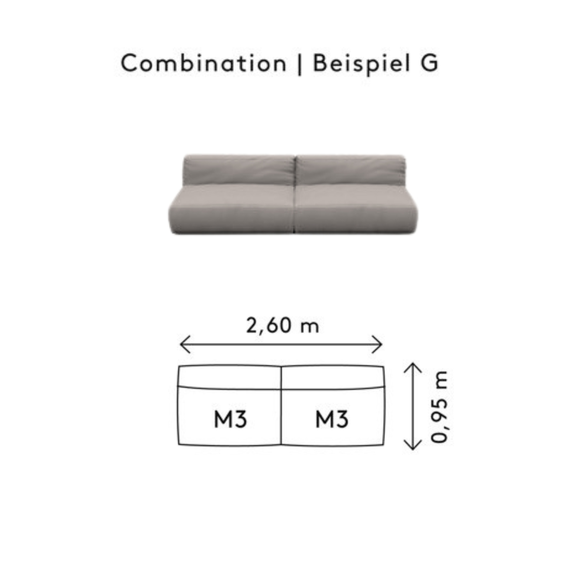 Blomus GROW loungebank G Earth Boucle