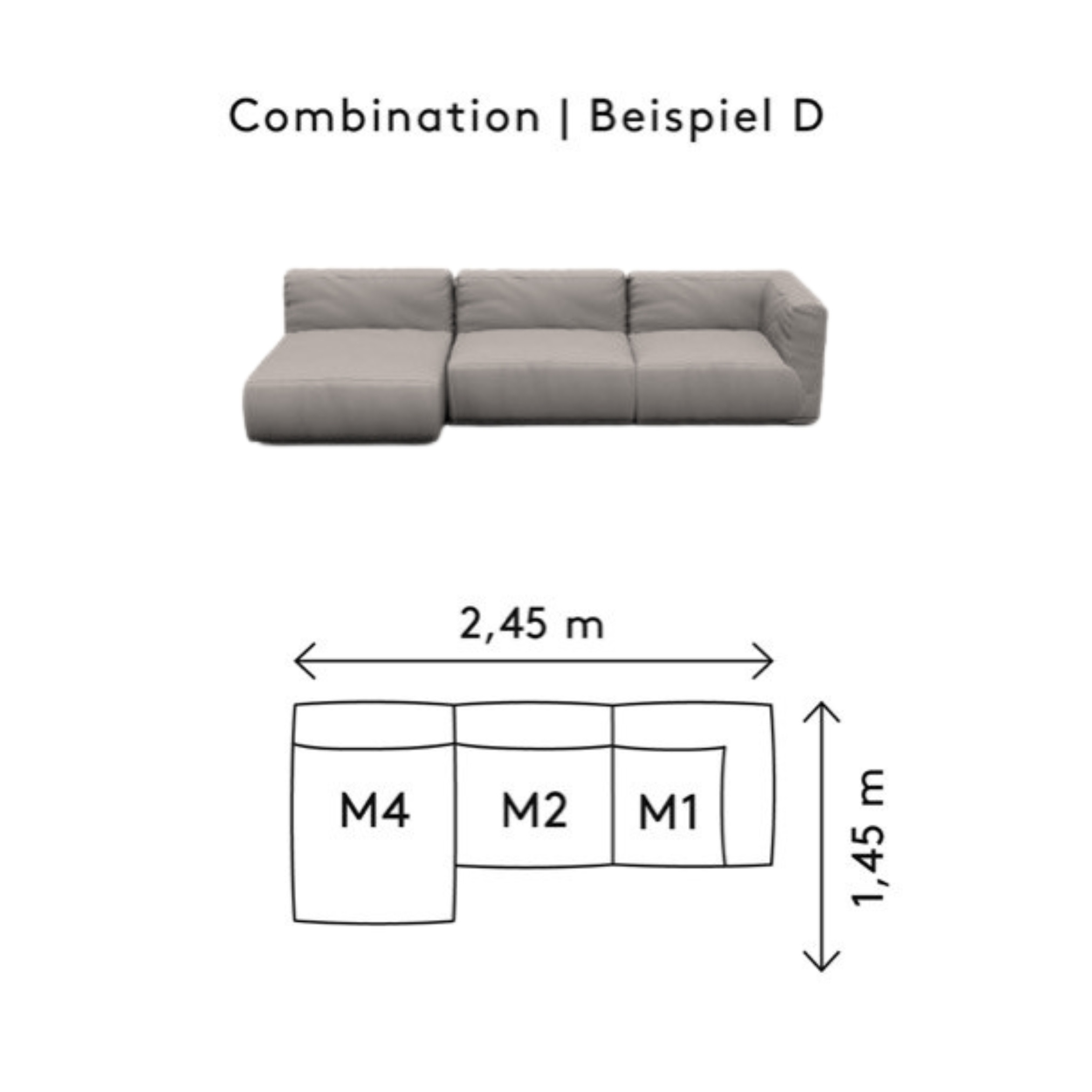 Blomus GROW loungebank D Earth Boucle