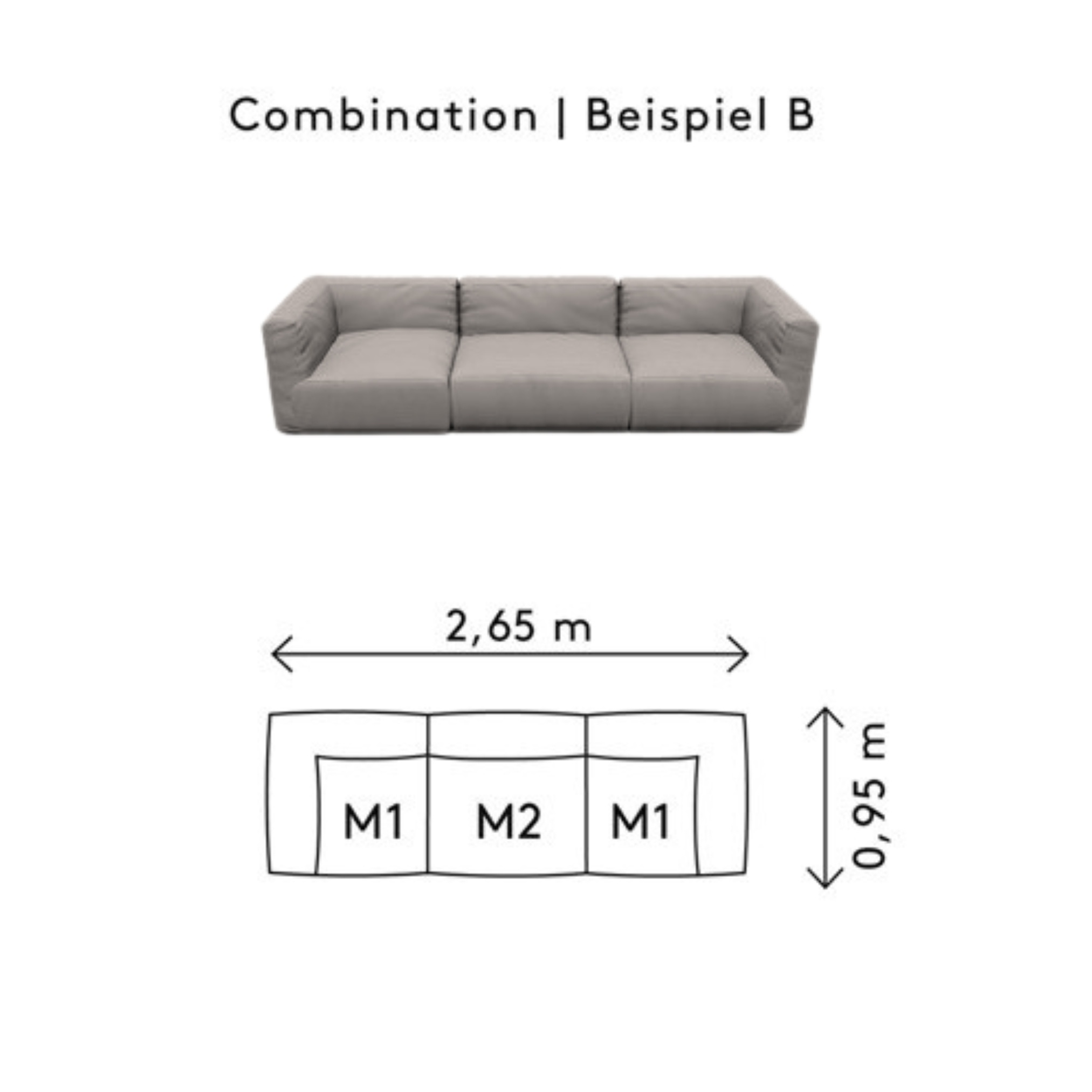 Blomus GROW lounge sofa B Earth Boucle