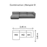 Blomus GROW lounge sofa D Stone Boucle