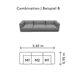 Blomus GROW lounge sofa B Stone Boucle