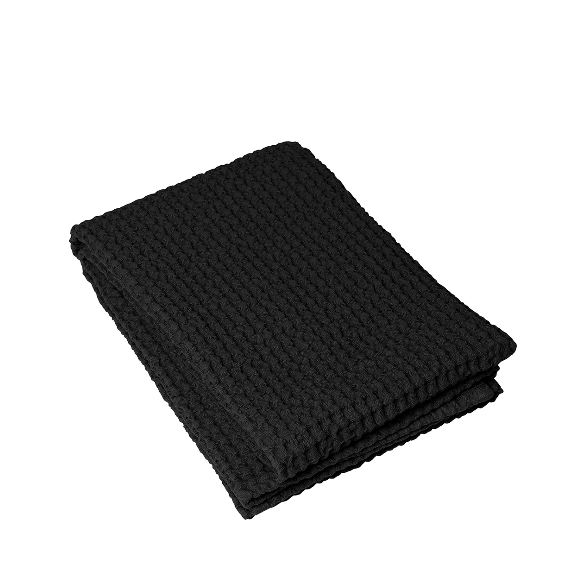 Badetuch CARO Waffelmuster 70x140 cm Farbe Schwarz (66307)