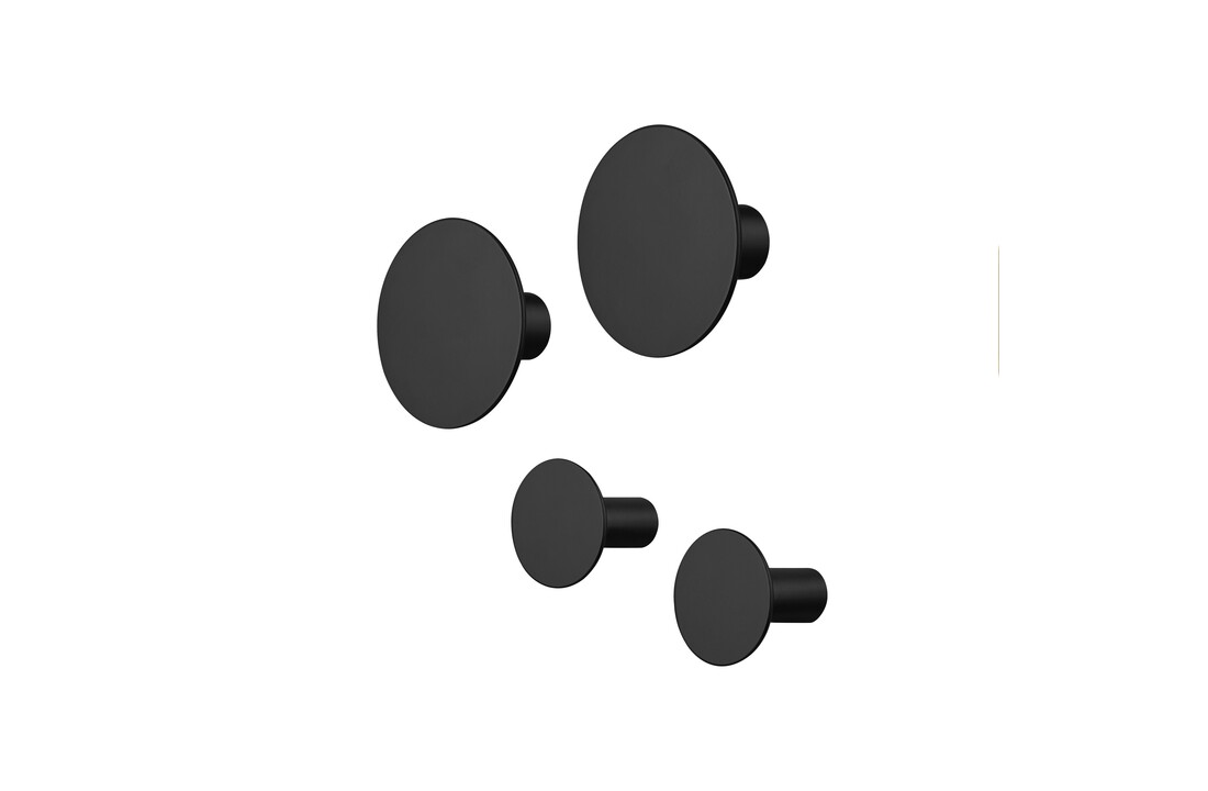 Blomus PONTO Wandhaken Schwarz (4er-Set) 67395