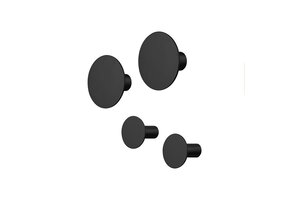 PONTO wall hooks Black (set/4)