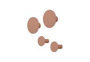 PONTO wall hooks Mocha Mousse (set/4)