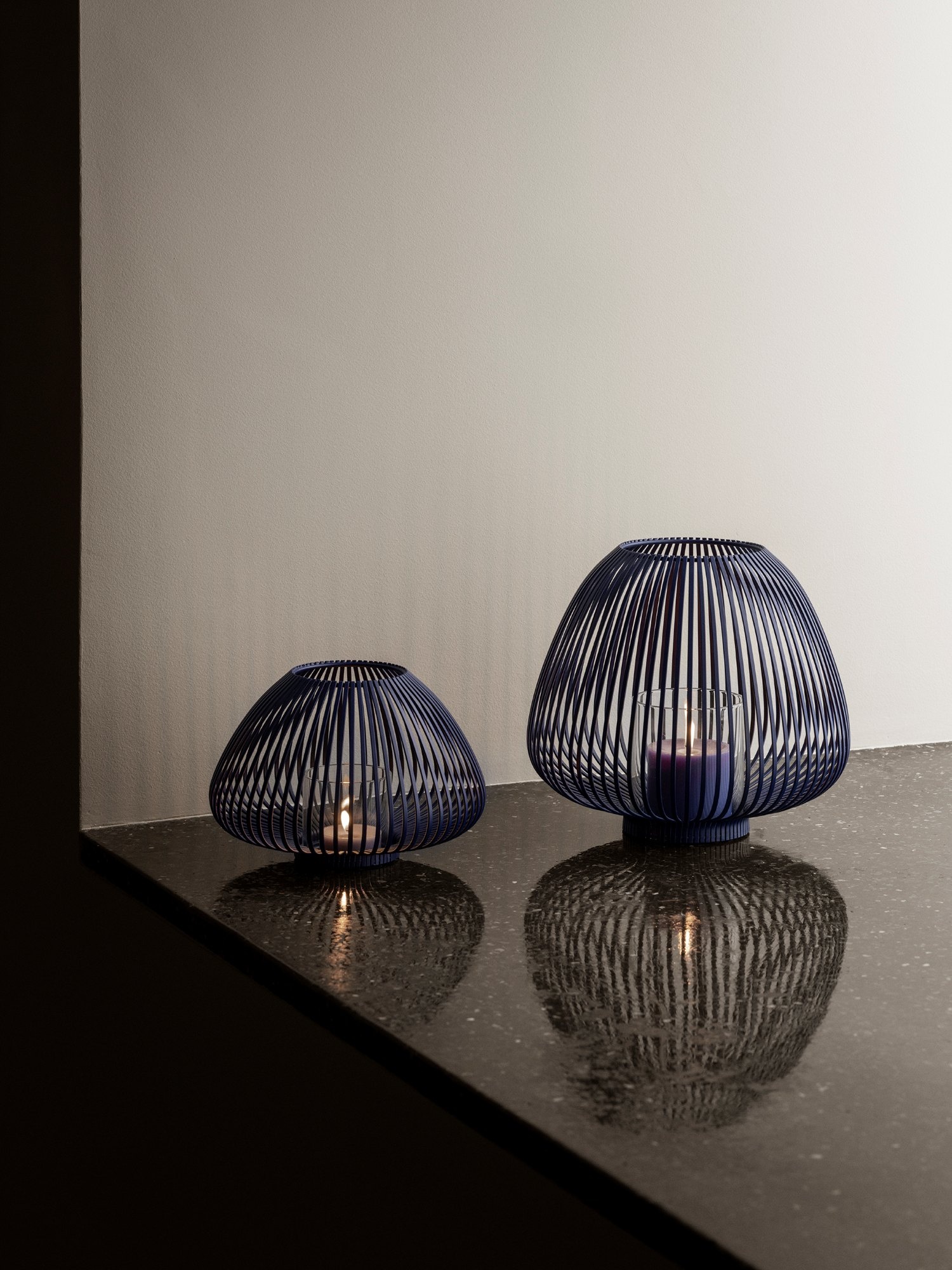 Blomus LYVA lantern / windlight Ocean Cavern medium