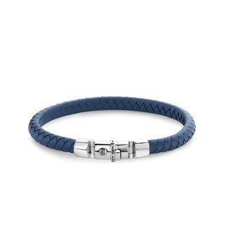 Rebel & Rose Armband Half Round Braided Blue I L