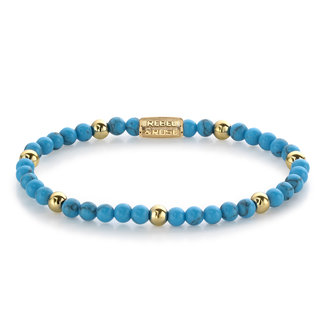 Rebel & Rose Armband Turquoise Delight - 4mm Gold Plated S