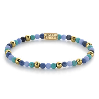 Rebel & Rose Armband Winter Blues - 4mm Gold Plated S