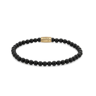 Rebel & Rose Armband Black Velvet Gold - 4mm XS