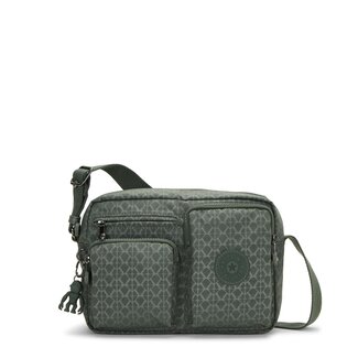 Kipling Crossbodytas Albena M Signature Green Emb