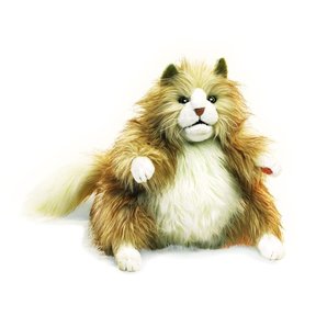 Pluizige kat handpop