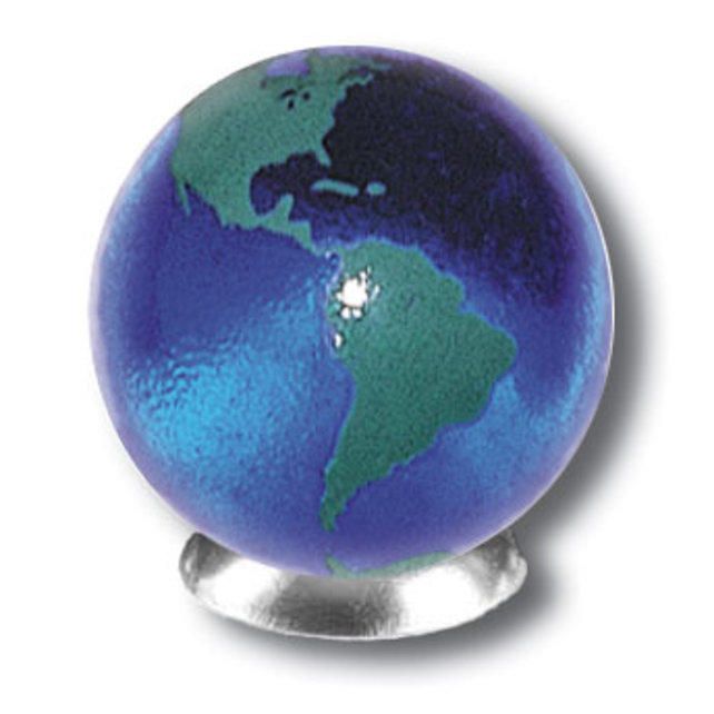 Aarde Knikkers blauw-groen 6 stuks