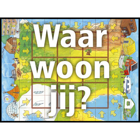 Vinyl spelbord - Waar woon jij?