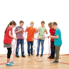 Teamtoren coöperatief groepsspel