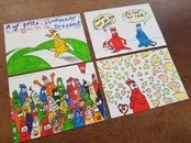 Gevoelsmonsters Kleurplaat ansichtkaarten Gevoelsmonsters Kleurplaat ansichtkaarten