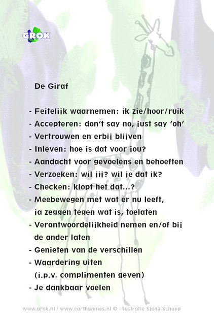 Giraf/ Jakhalskaartje A5 formaat Giraf/ Jakhalskaartje A5 formaat