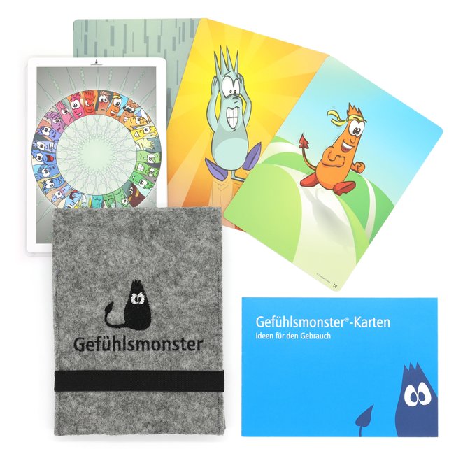 Gevoelsmonsters Medium (A6) Premium in vilten opbergmap Gevoelsmonsters Medium (A6) Premium in vilten opbergmap