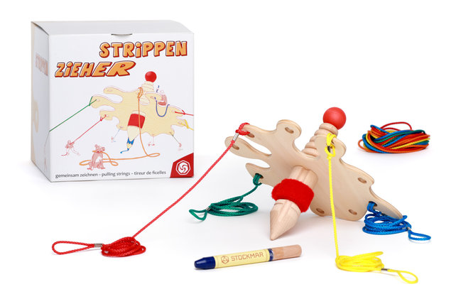 Tekenspel coöperatief groepsspel lijnendans  'Strippenzieher' 2 - 10 spelers