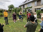 Zweefbord ´Strippensurfer´ Cooperatief groepsspel