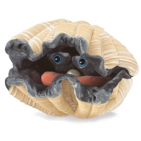Handpop schelp - oester met parel