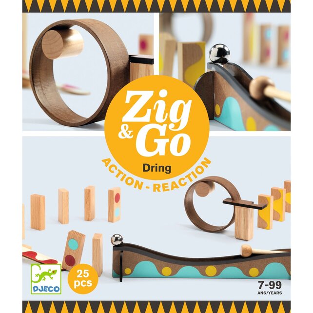 Kettingreactiespel Zig & Go - Dring - 25-delig