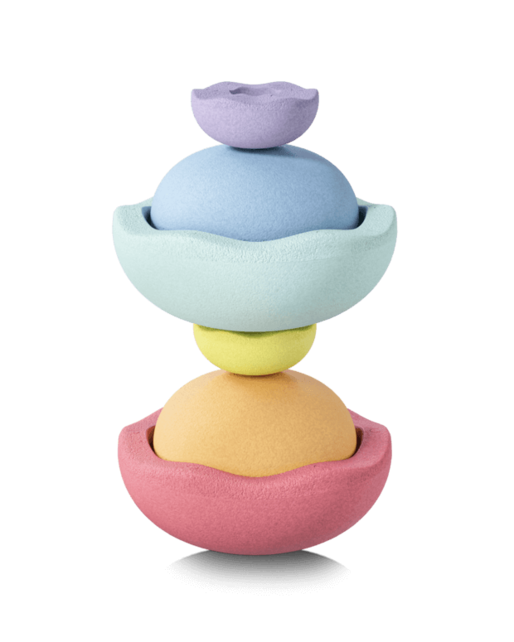 Stapelstein Inside Rainbow - set 6 Pastel Stapelstein Inside Rainbow - set 6 Pastel