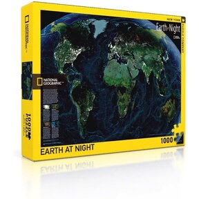 Puzzel Earth at night