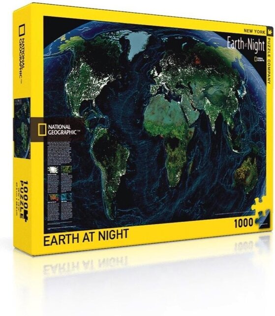 Puzzel Earth at night